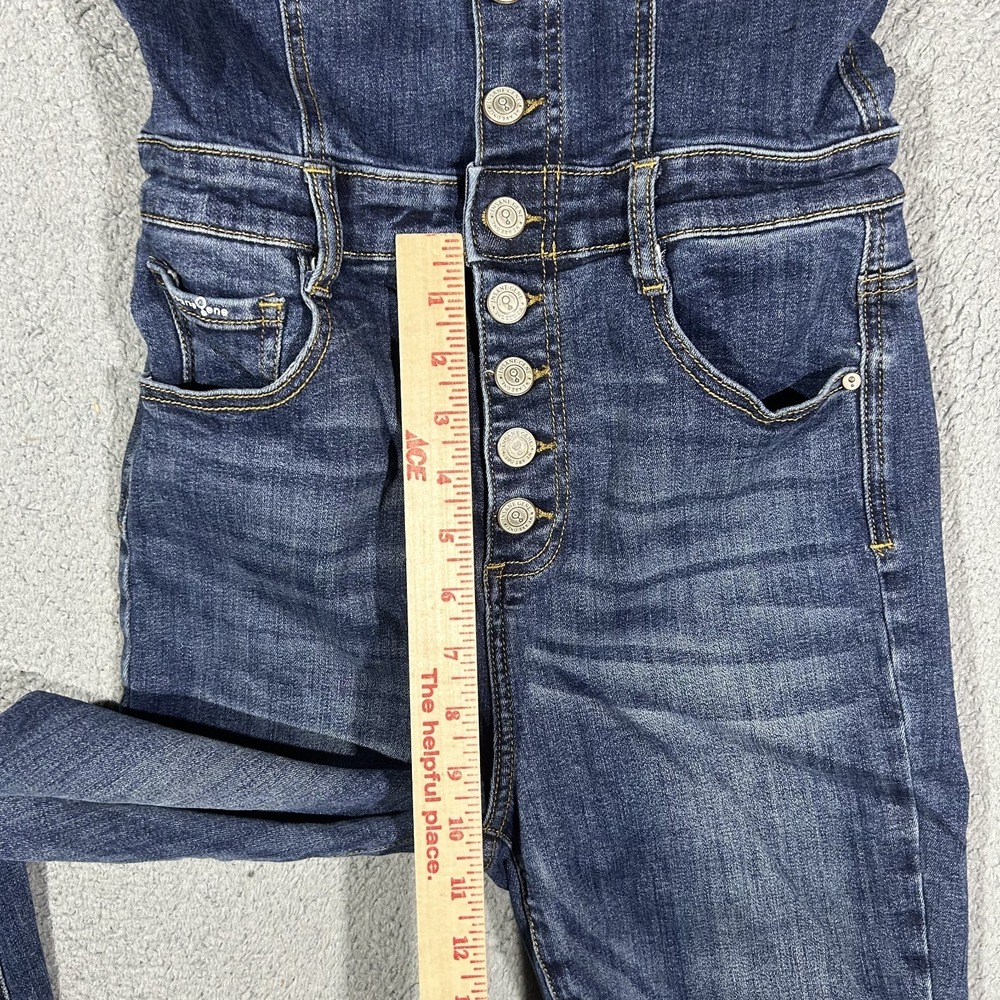 Insane Gene Denim Jumpsuit Retro-inspired Flare Leg Women's Large #3145 - Picture 5 of 7